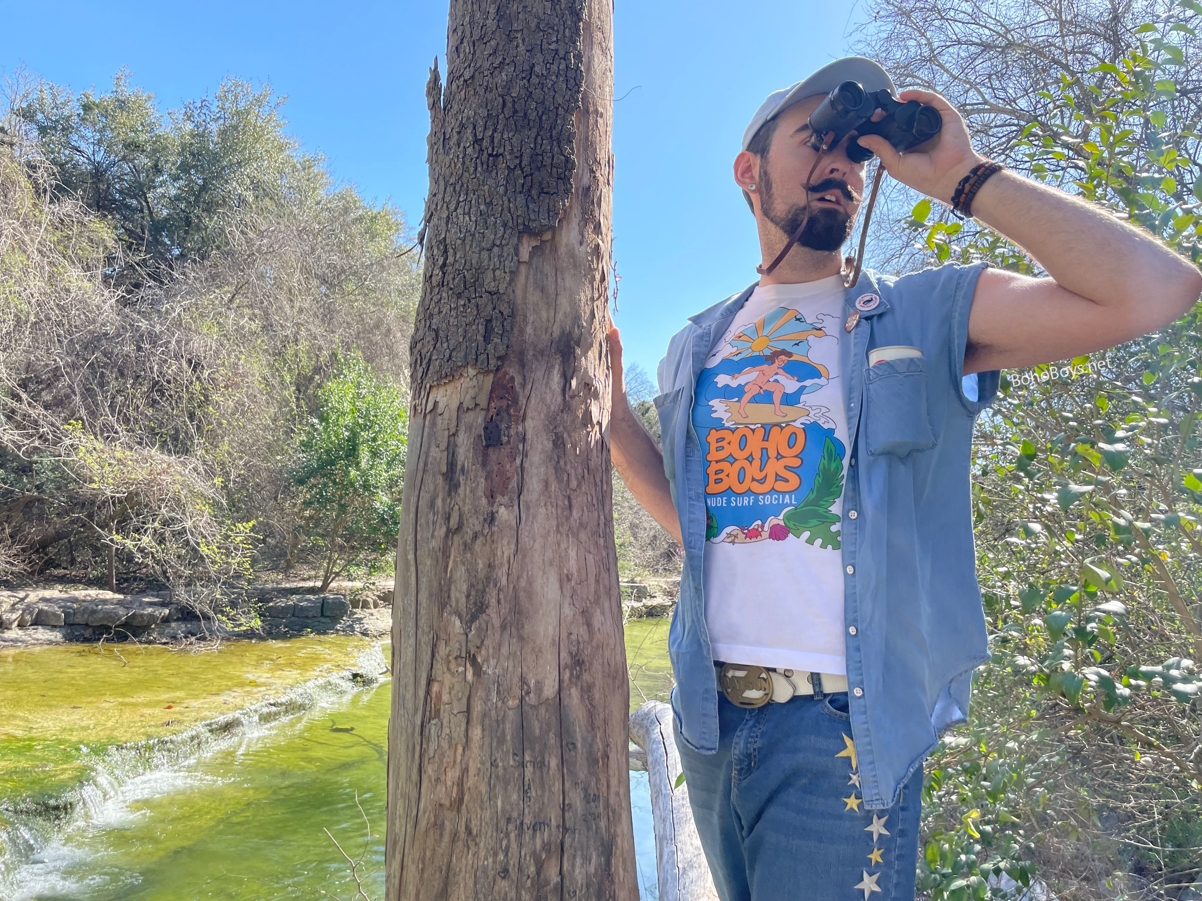 Surf Social Muscle Shirt — Blue Sky