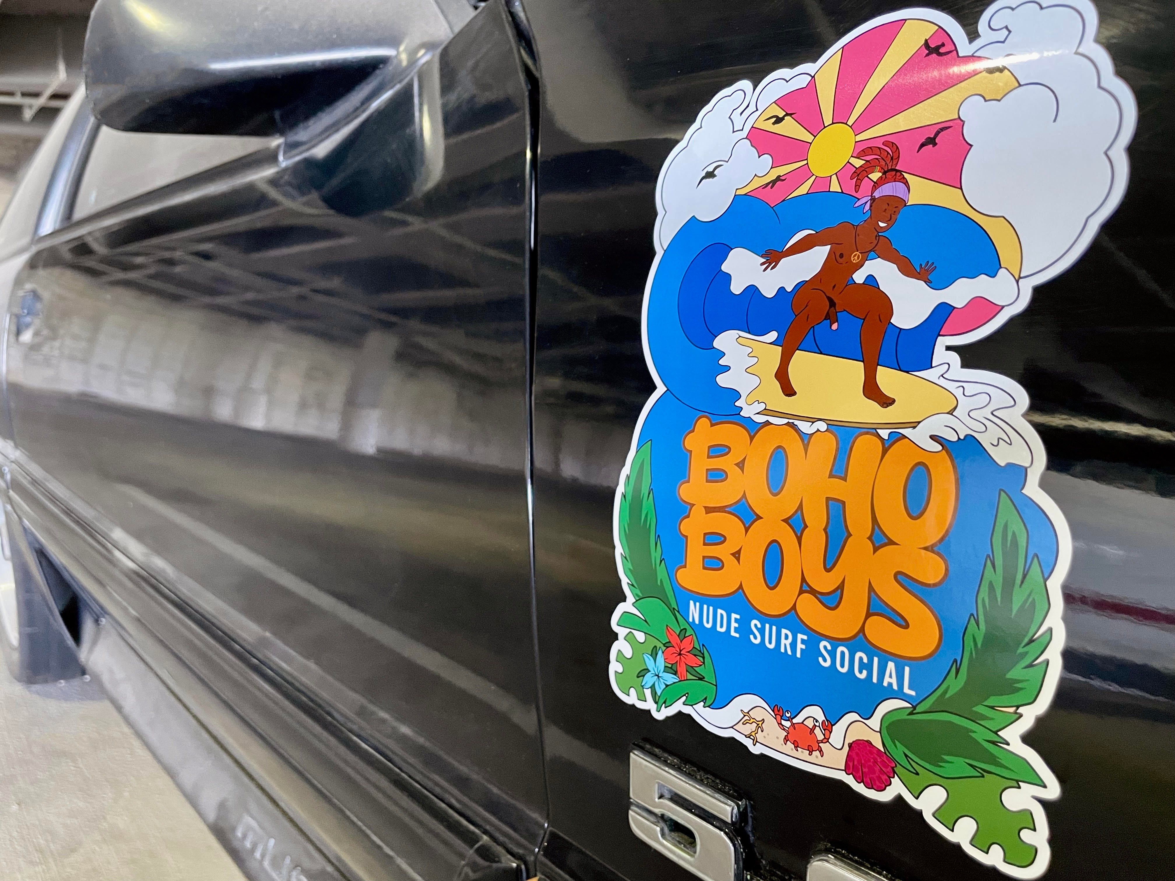 Surf Club Decal (Jumbo) — Pink Sunset