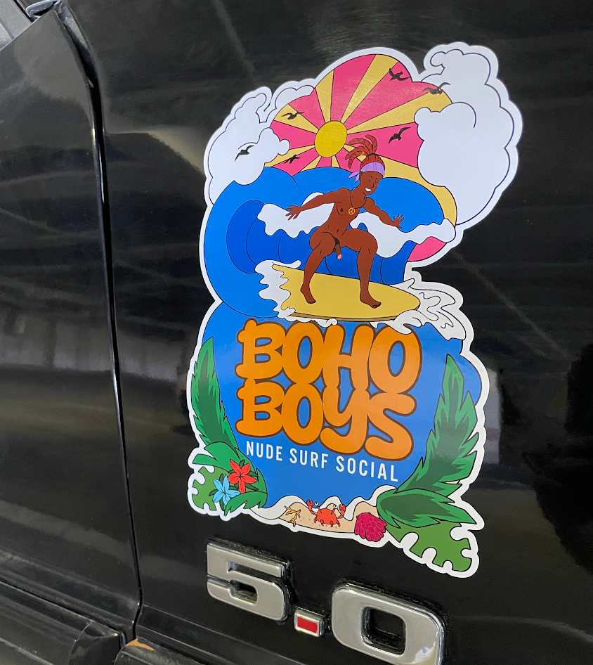 Surf Club Decal (Jumbo) — Pink Sunset
