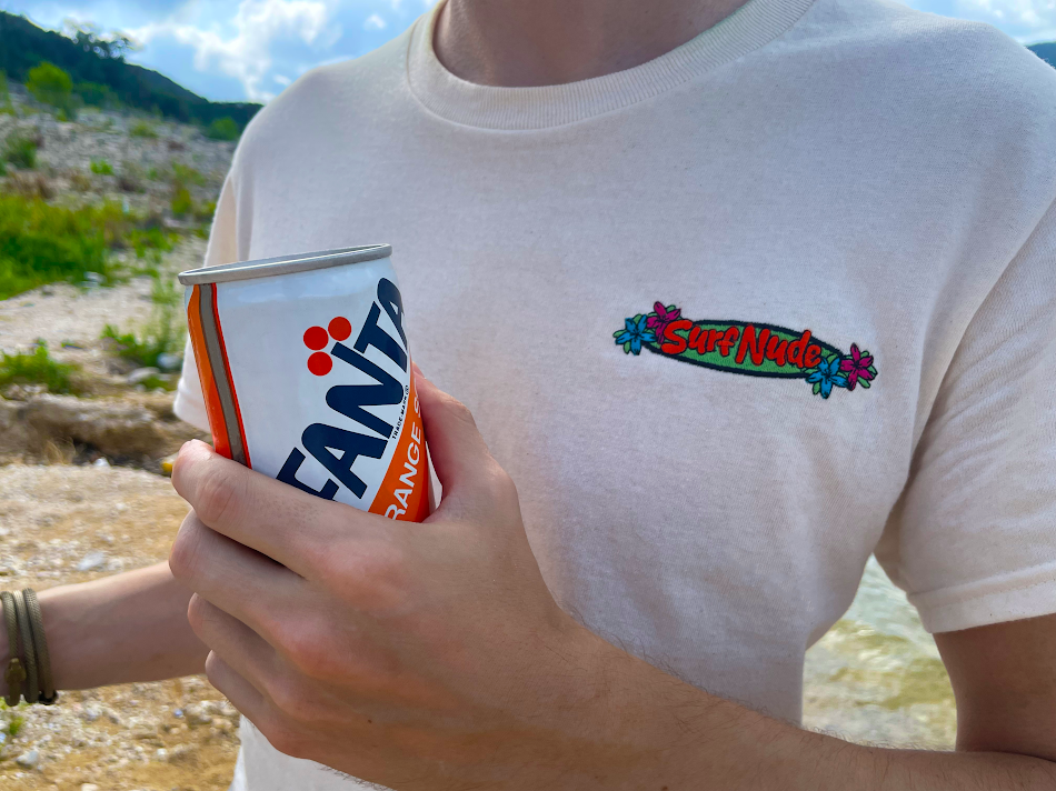 Embroidered Surf Social Tee - Blue Sky