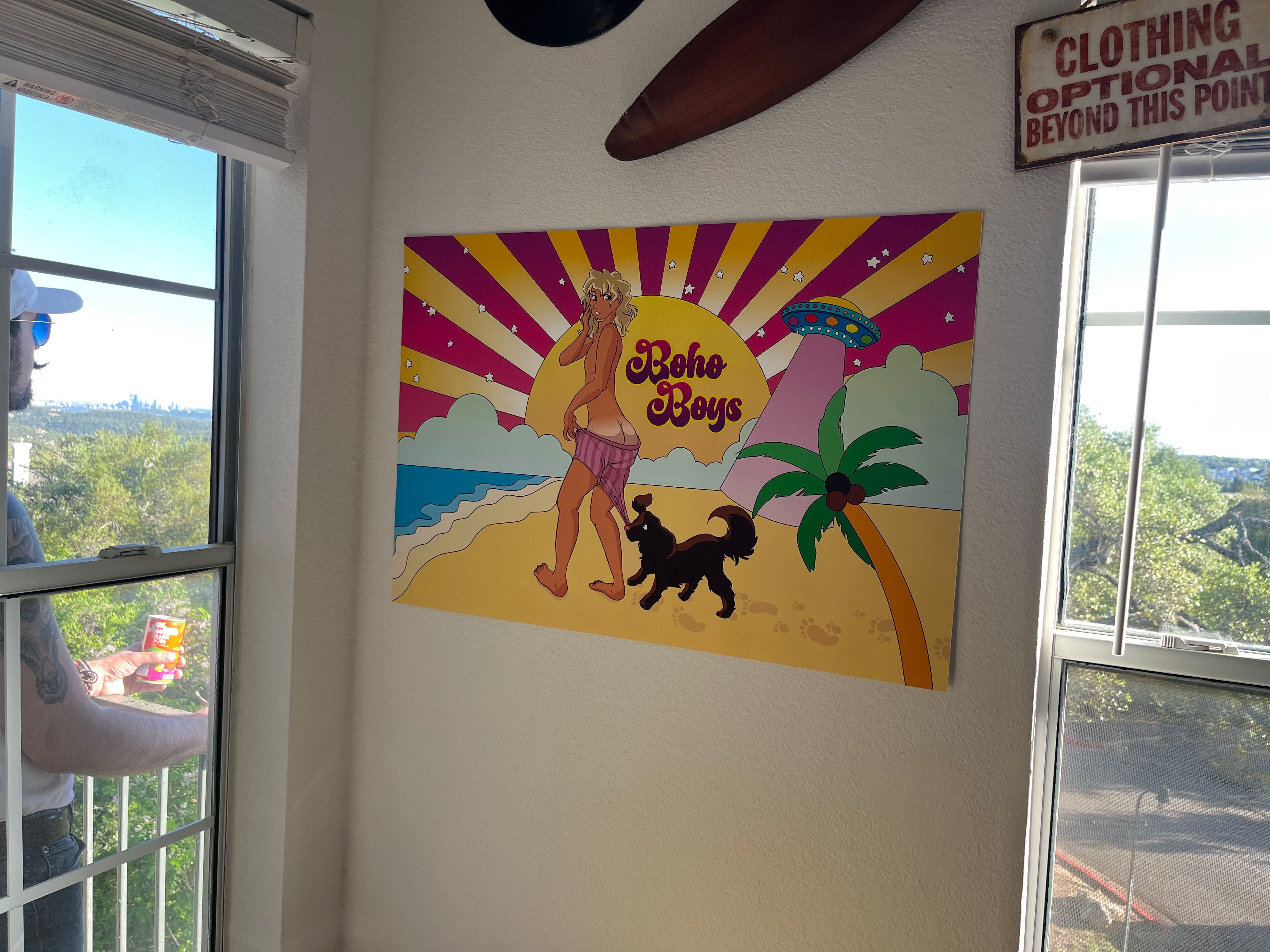 Surf Boy Technicolor Poster