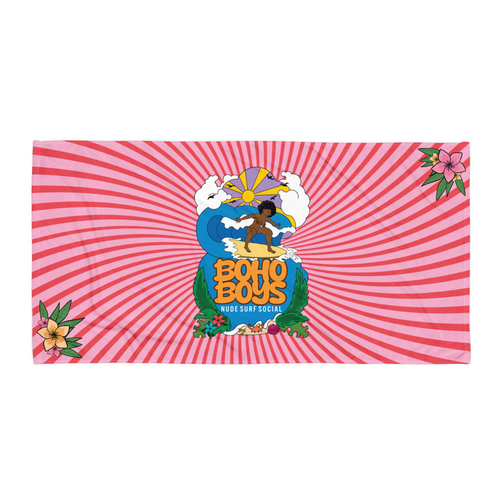 Surf Social Beach Towel — Violet Sunset