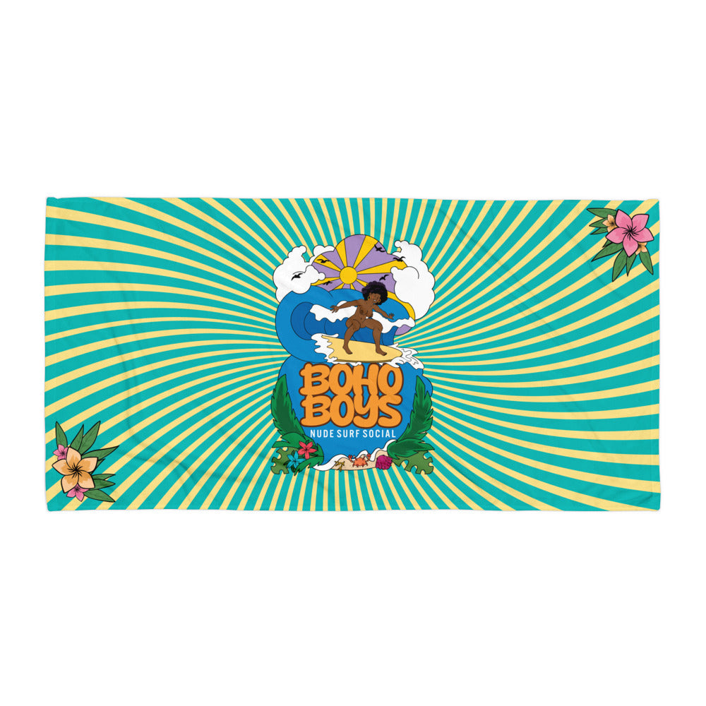 Surf Social Beach Towel — Violet Sunset