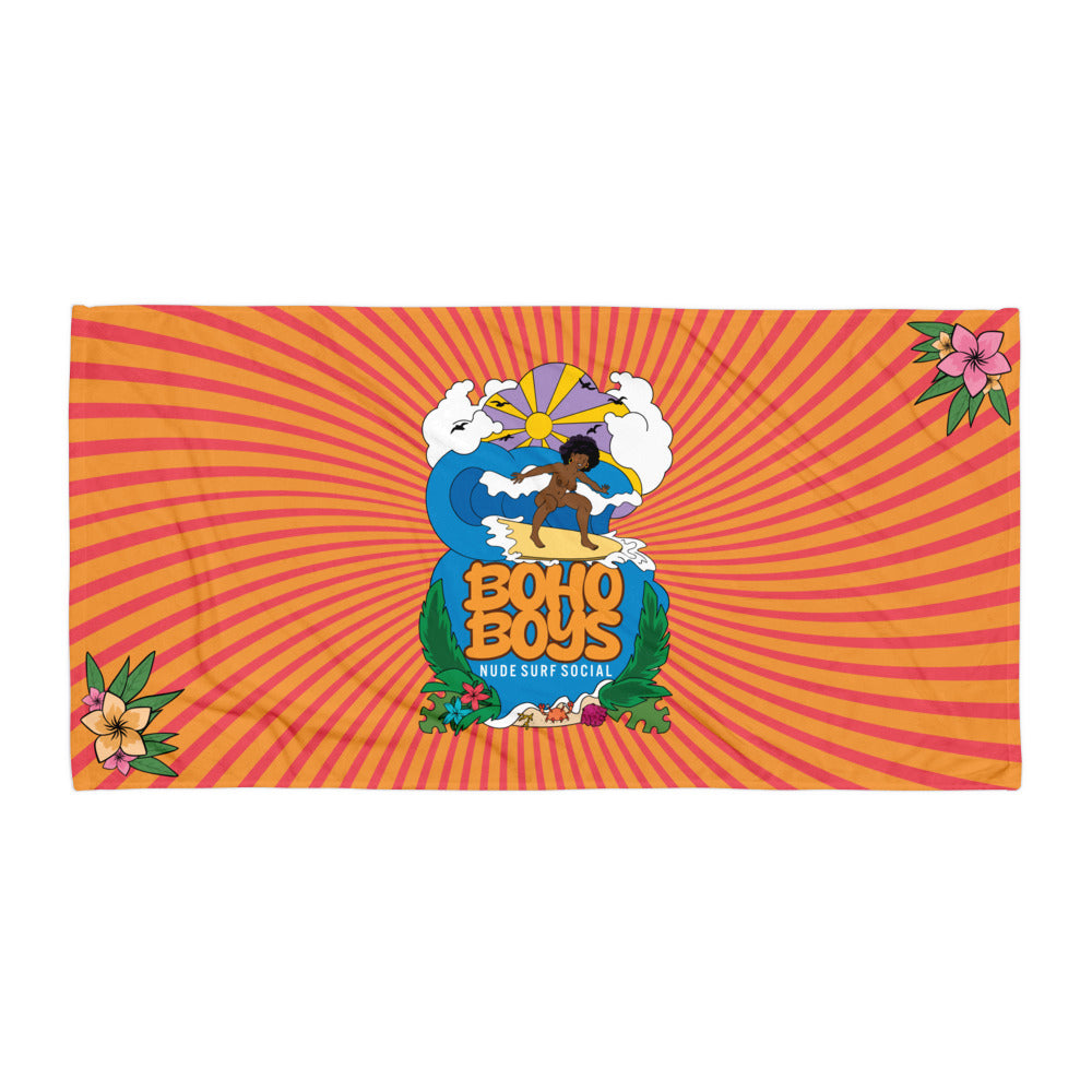 Surf Social Beach Towel — Violet Sunset