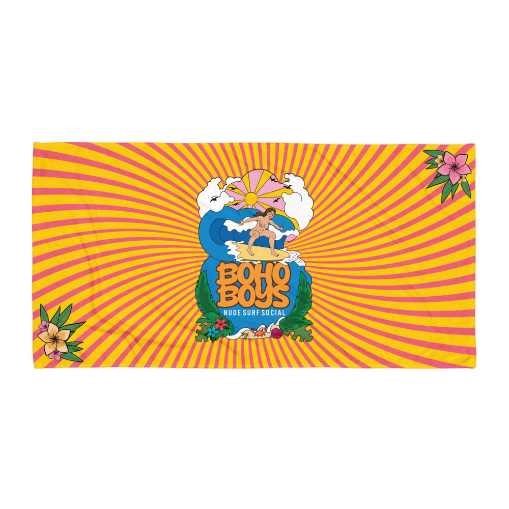 Surf Social Beach Towel — Pastel Sunrise
