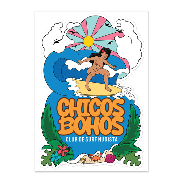 Surf Club Decal -  Terracotta Sunburst