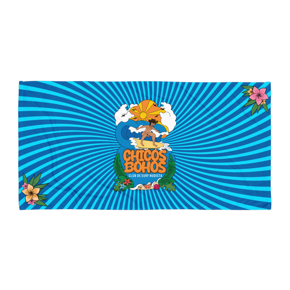 Surf Social Beach Towel — Orange Sunrise